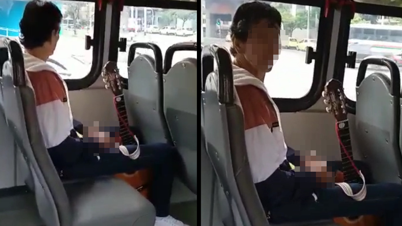 "Lo tiene ahí 'pelao'": mujer pilló a un depravado masturbándose en un bus del centro de Medellín