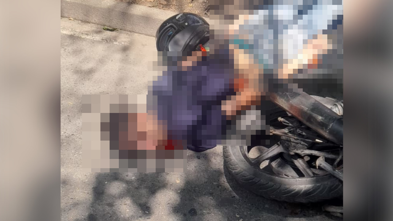 ¡"Aún respira"!, auxiliaron a un motociclista que tuvo un fuerte accidente en la Av. 80 de Medellín