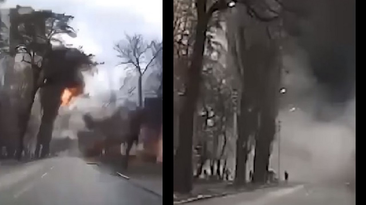 bombardeo en plena zona residencial en Chernihiv, Ucrania