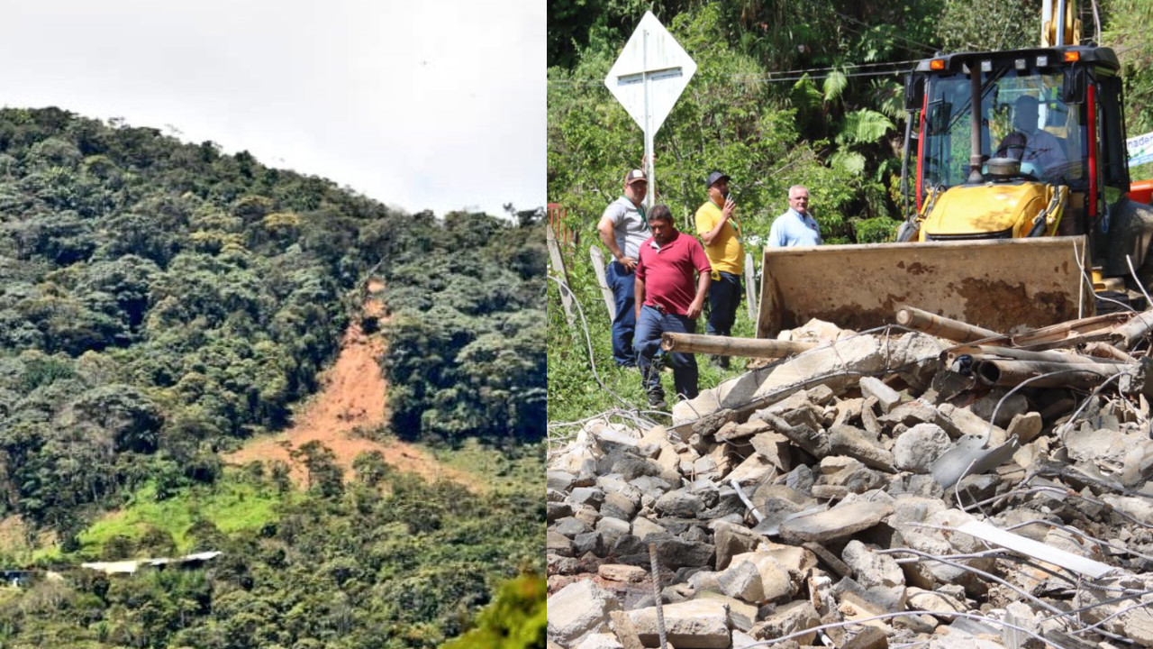 [Video] Fueron 18 los derrumbe que se registraron en las últimas horas en Cocorná