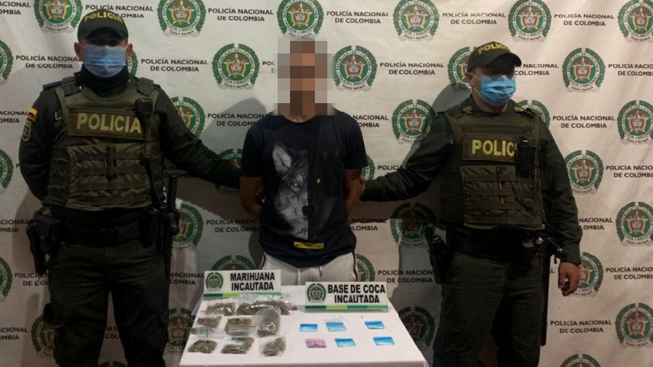 Lo cogieron en El Poblado con marihuana, base de coca y tusi