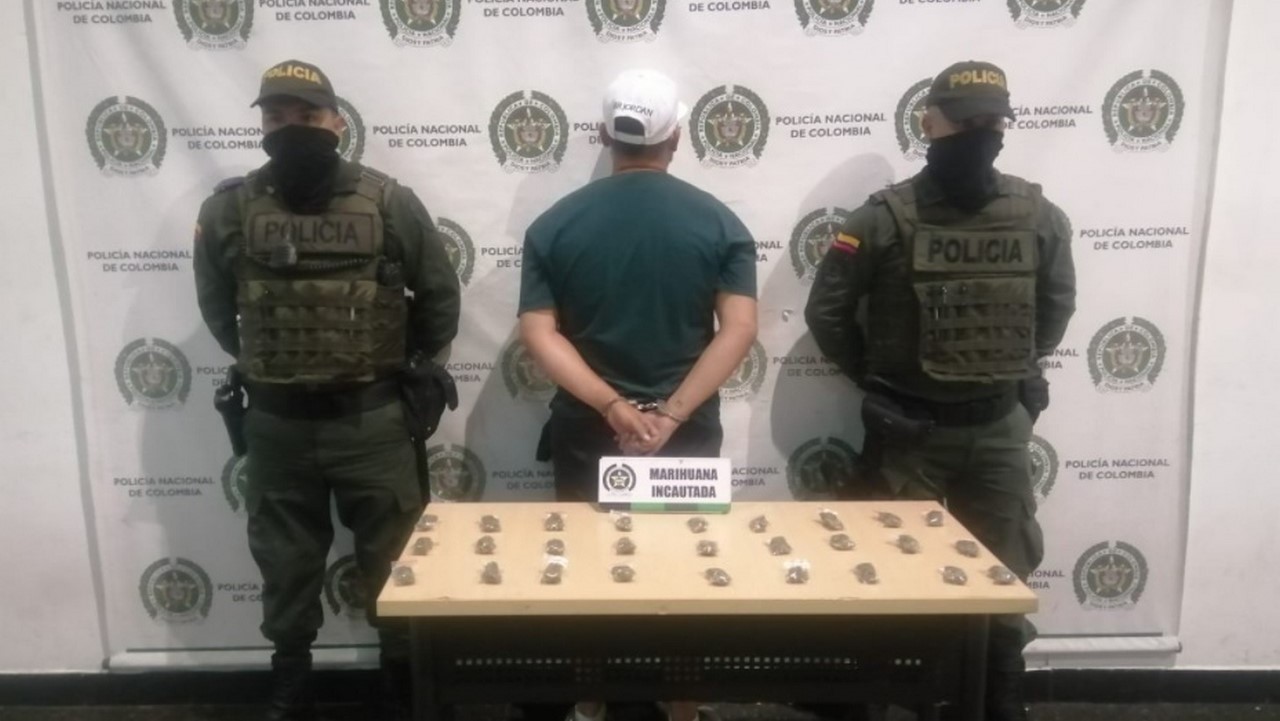 Capturado en el barrio Trinidad por portar marihuana