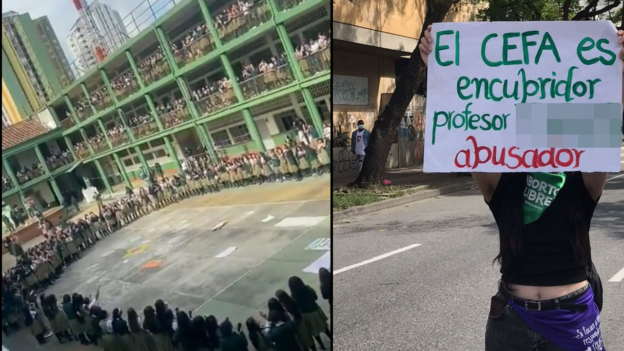 Estudiantes del CEFA en Medellín protestaron en contra de un profesor, lo señalan como un acosador sexual