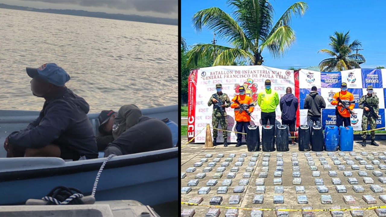 ¡No 'coronaron'! Lancha que iba repleta de cocaína para EE.UU la cogieron en Turbo, Antioquia