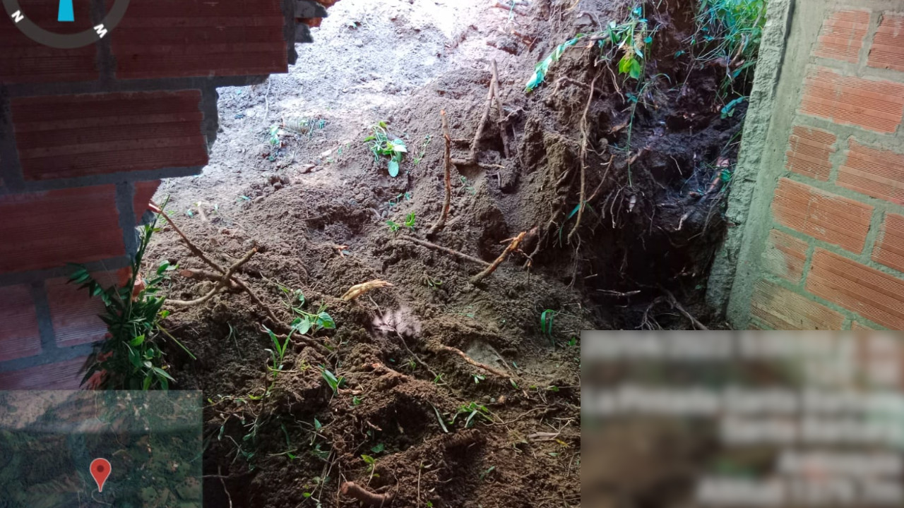 Alud de tierra Santa Bárbara adulto mayor