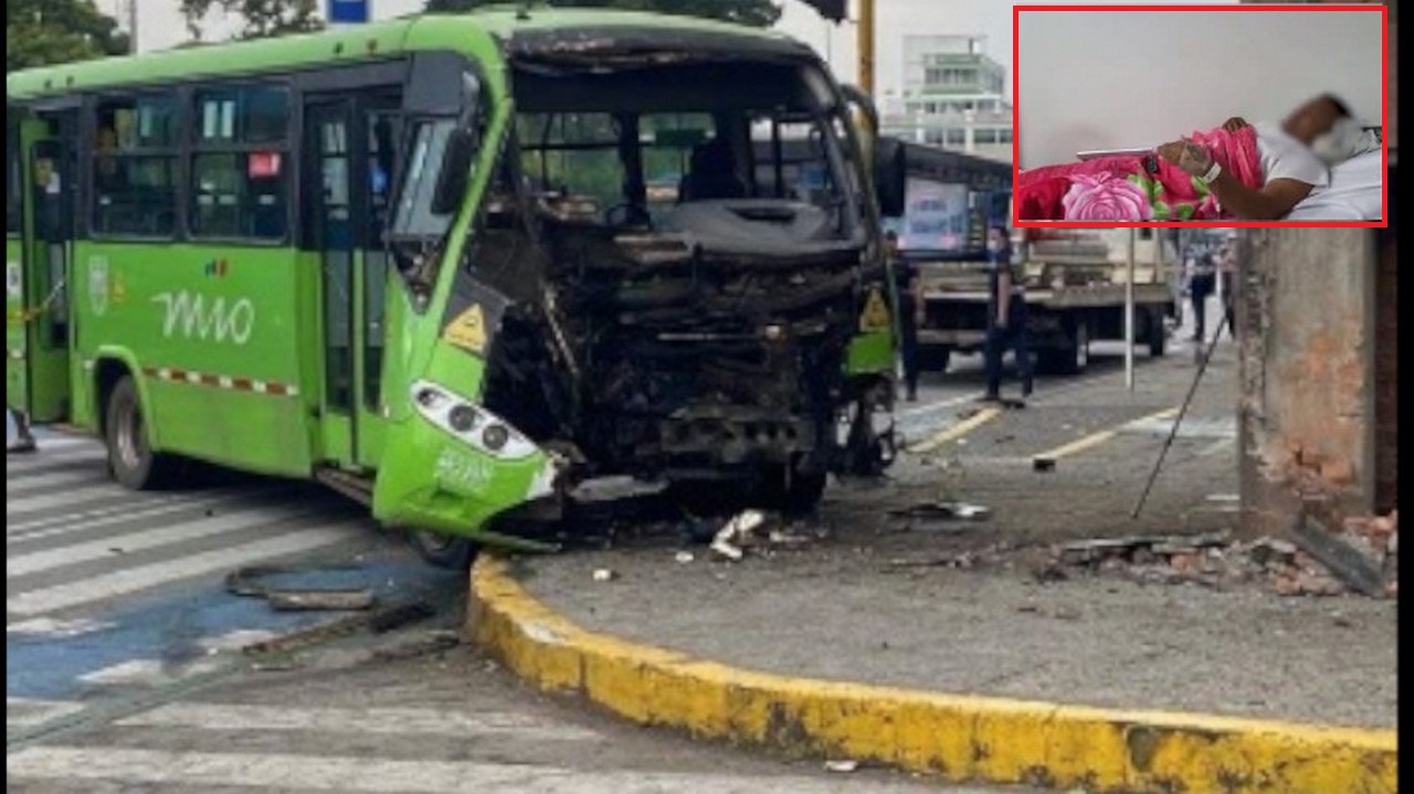 Así quedó el bus con que colisionó el carro de Freddy Rincón en la fatídica madrugada del 12 de abril de 2022