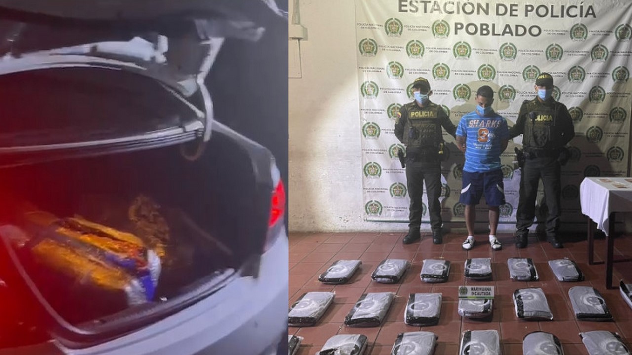 En Medellín: Le encontraron 20 paquetes de marihuana