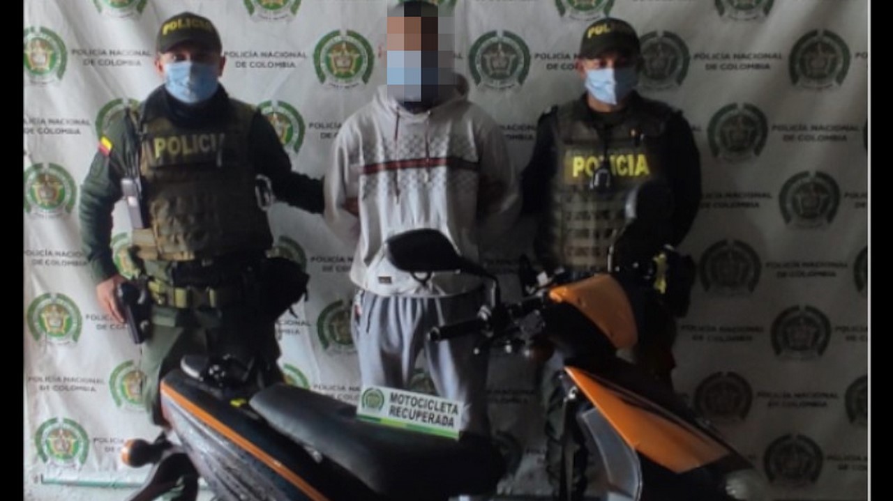 Venezolano capturado en El Poblado con una moto hurtada