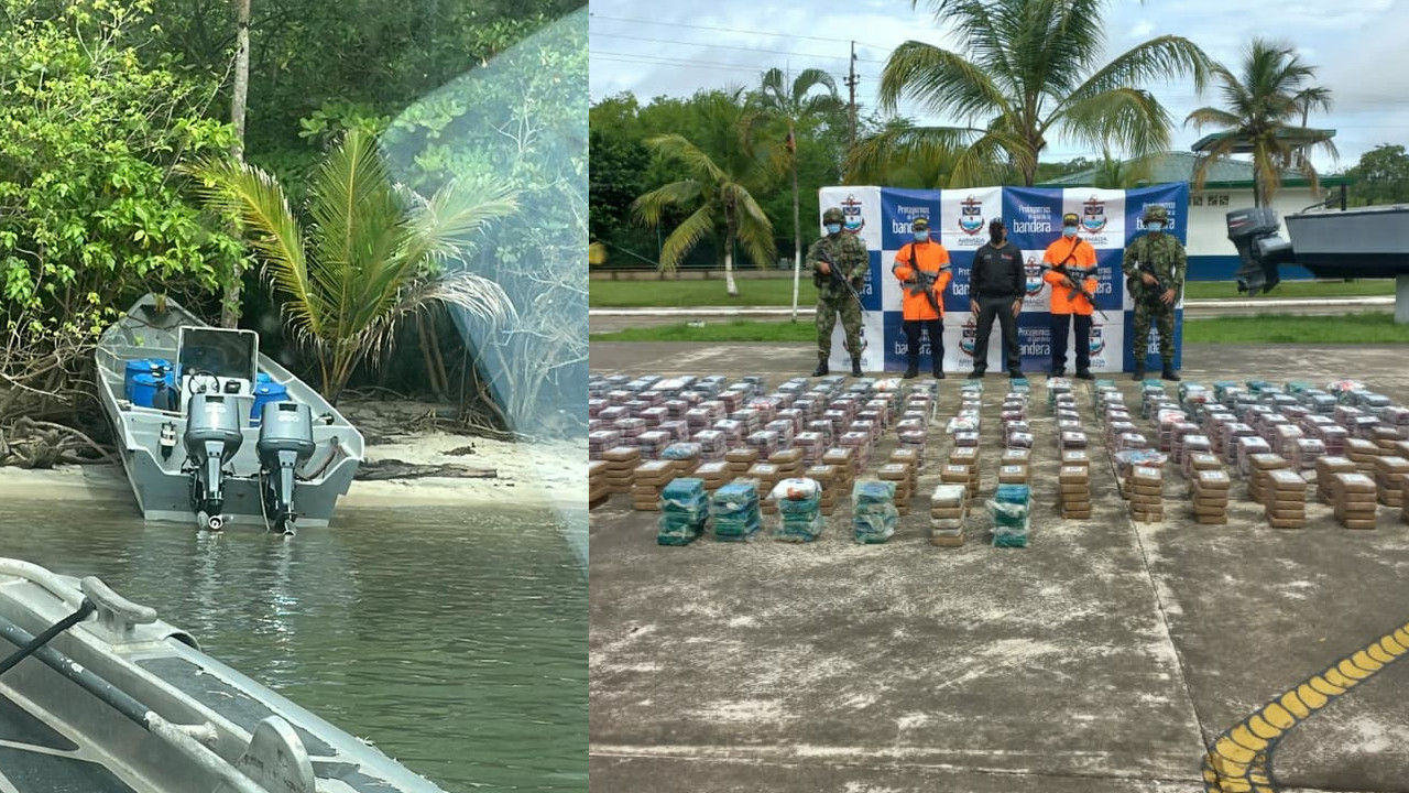 Se sintieron pillados y del susto lanzaron más de 30 bultos con cocaína al mar y huyeron