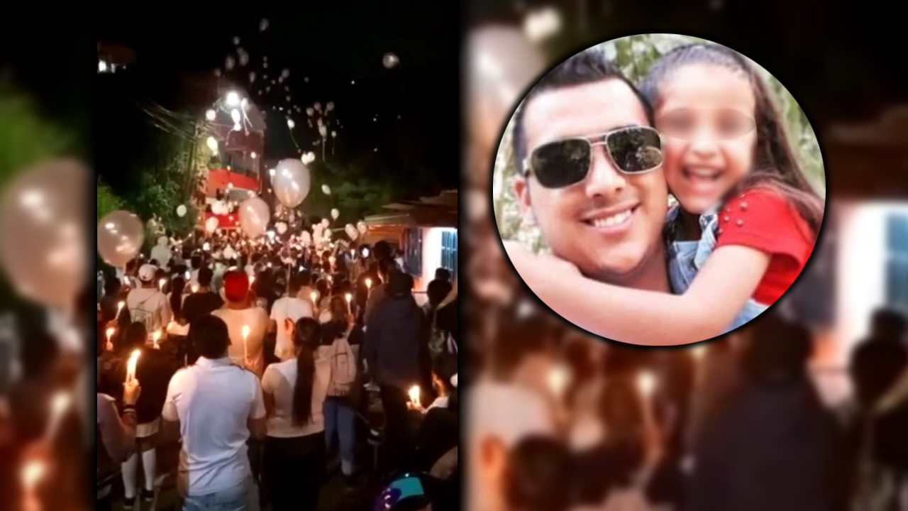 Conmovedora noche en Itagüí: pidieron a Dios el pronto encuentro de la pequeña que fue arrastrada por una quebrada