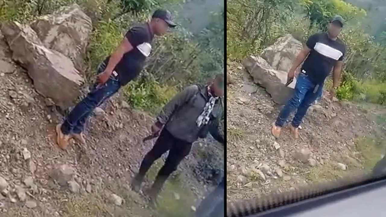 En video aparecen presuntos 'gaitanistas' 'enfierrados' ordenando que desocupen un bus para quemarlo