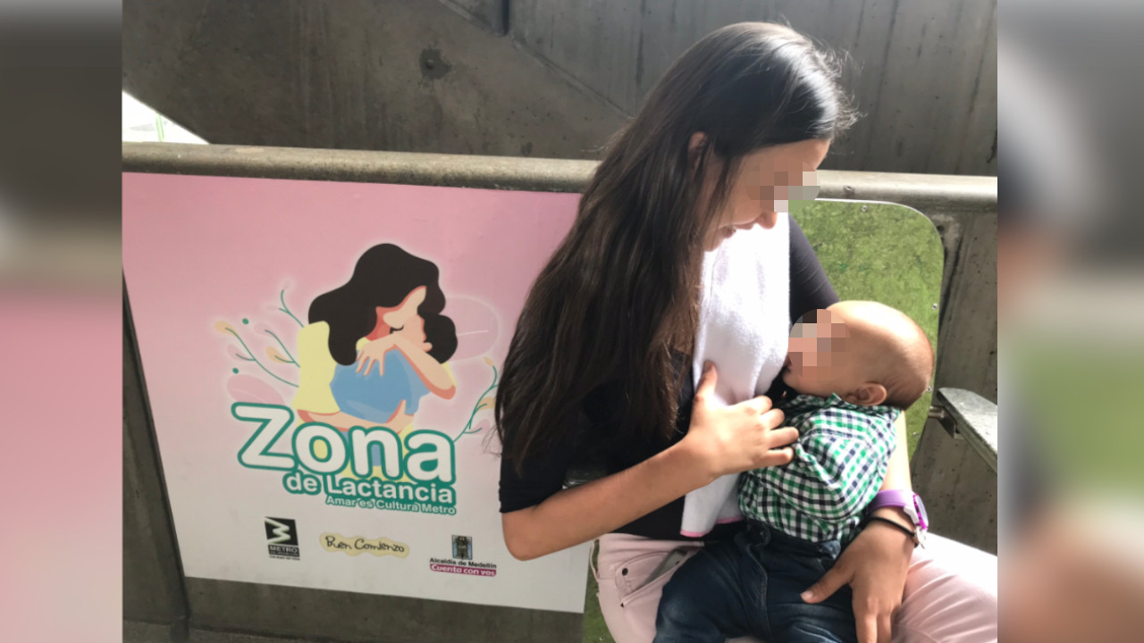 En cualquier parte del sistema Metro de Medellín puede amamantar a su bebé