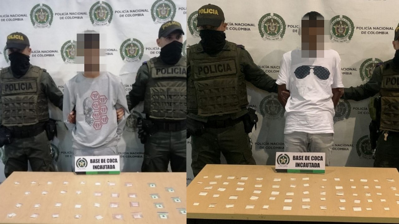 Venezolanos capturados en Barrio Antioquia con base de coca
