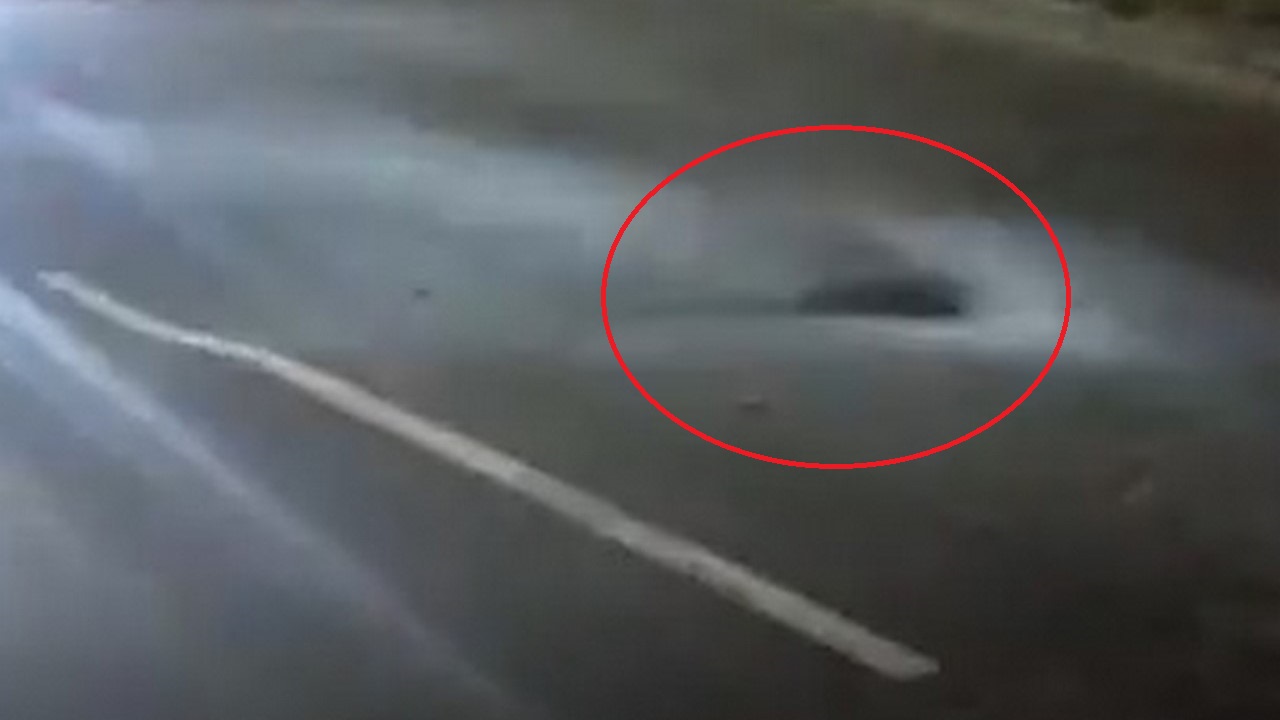 Denuncian hundimiento en la Autopista, sentido norte