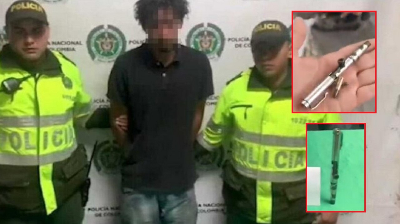 Cogieron a un habitante de calle con un 'lapicero pistola'