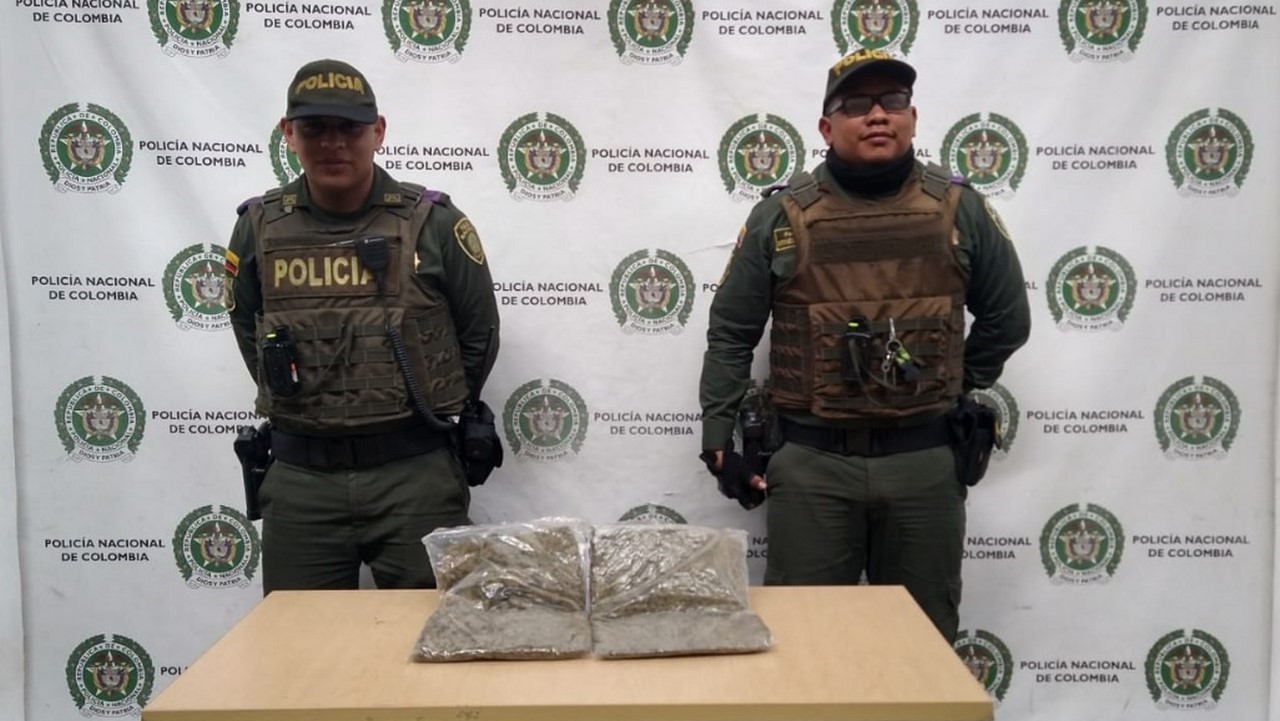 Marihuana incautada en el Barrio Antioquia