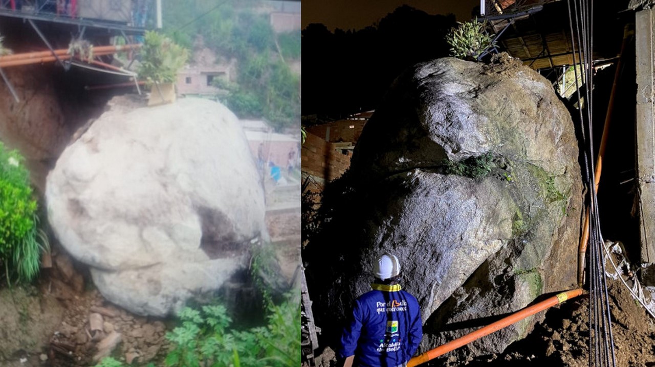 6 familias deben ser evacuadas en vereda de Bello por piedra