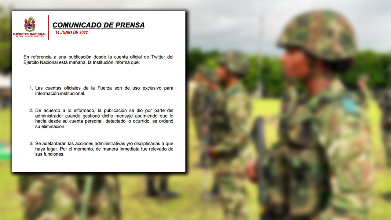La 'metida de pata' en las redes sociales del Ejército: mencionaron a Petro