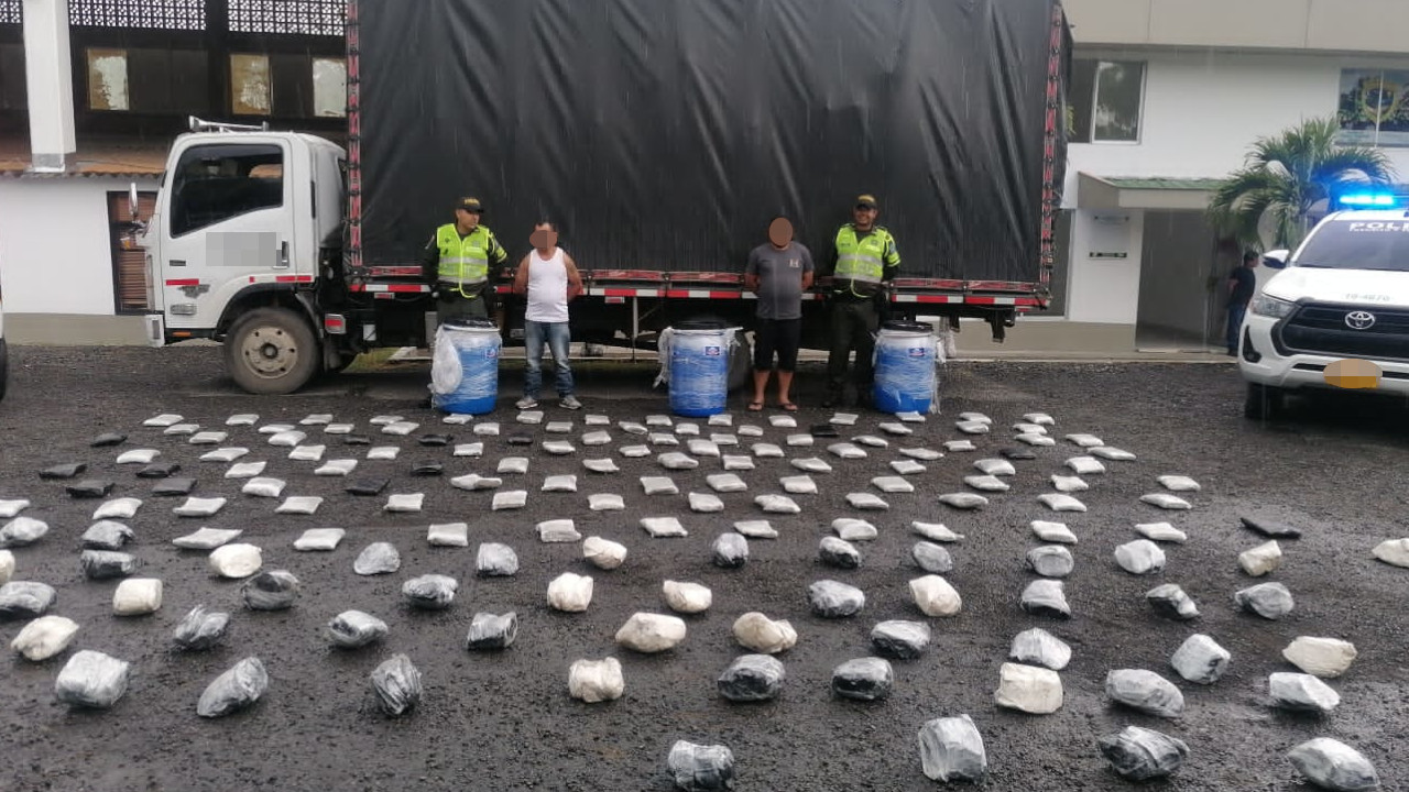 [Video] Carga de marihuana que venía para Medellín la pillaron en Risaralda