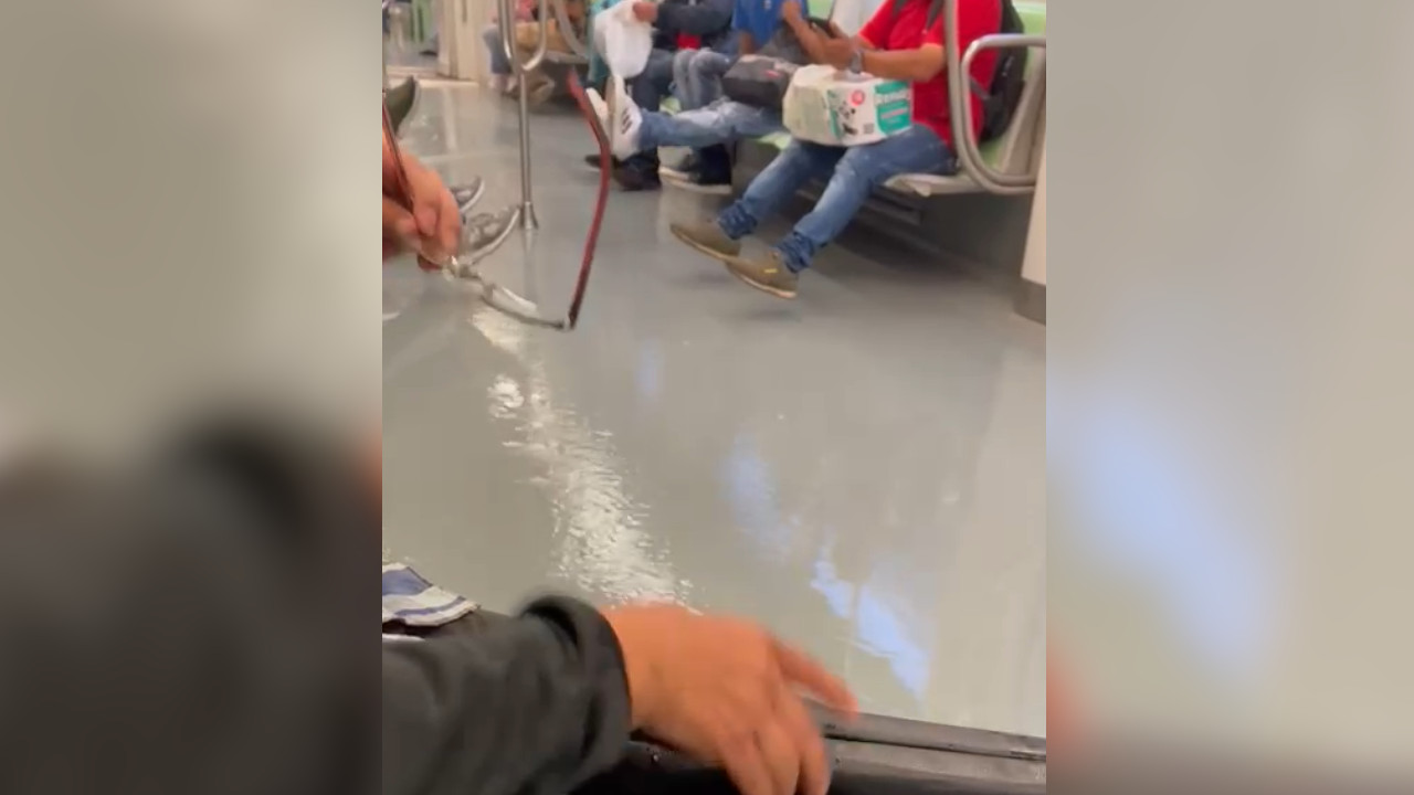 [Video] Hay lluvias tan fuerte que hasta uno de los vagones del Metro se inundó
