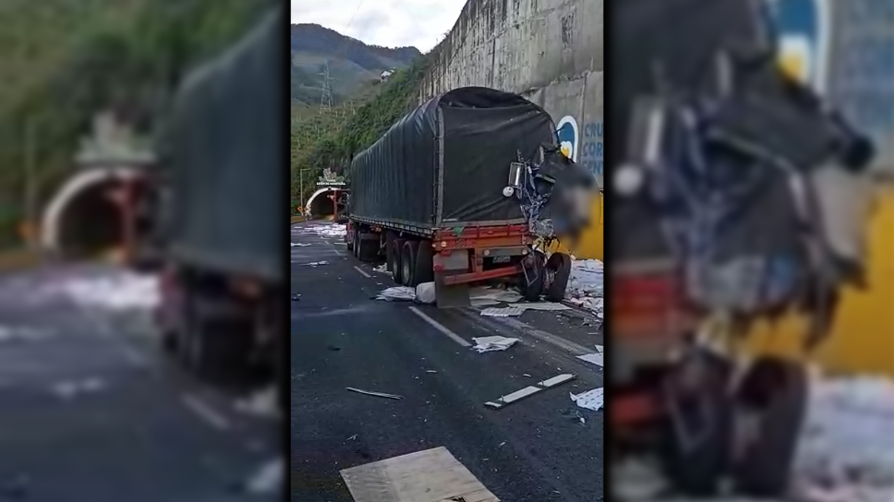 [Video] Trágica muerte del conductor de un camión en la vía La Línea