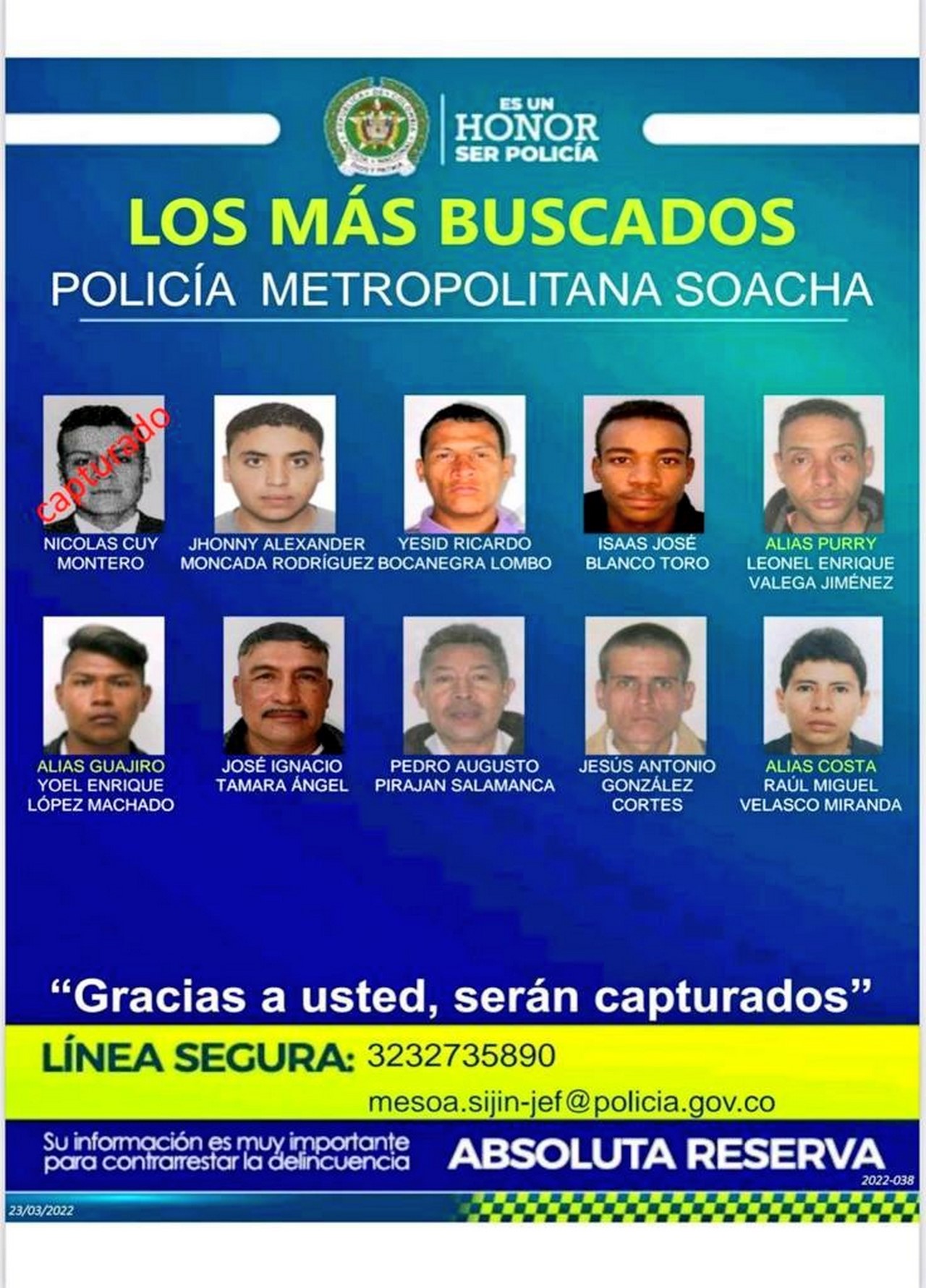 Este es el cartel de los más buscados en Soacha y Sibaté, Cundinamarca 2 cartelsoacha2