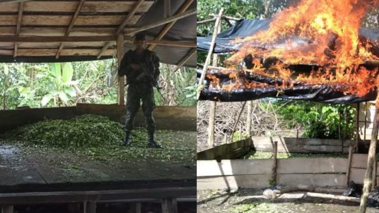 Soldados encontraron 20 laboratorios de cocaína en el Chocó, los destruyeron