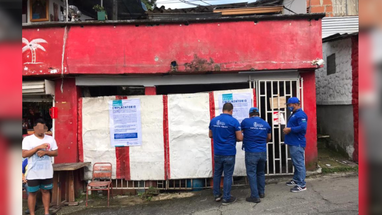 Ordenaron la demolición de varios locales comerciales en Itagüí