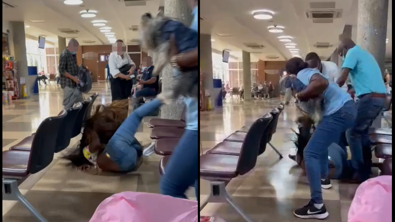 ¡Se dieron duro! Dos mujeres se tiraron al piso, a puño y 'pata' se agredieron