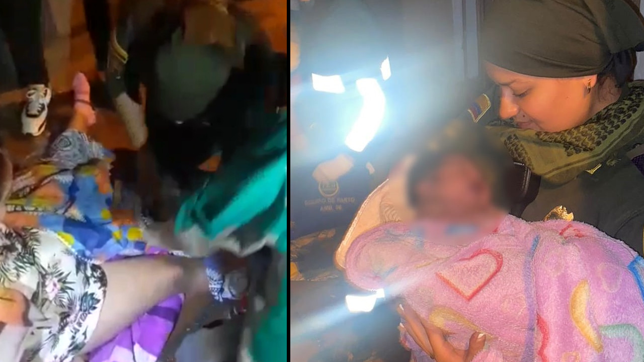 [Video] Una mujer gritaba y pedía auxilio en un andén en Belén Zafra, la Policía llegó y la ayudó a dar a luz