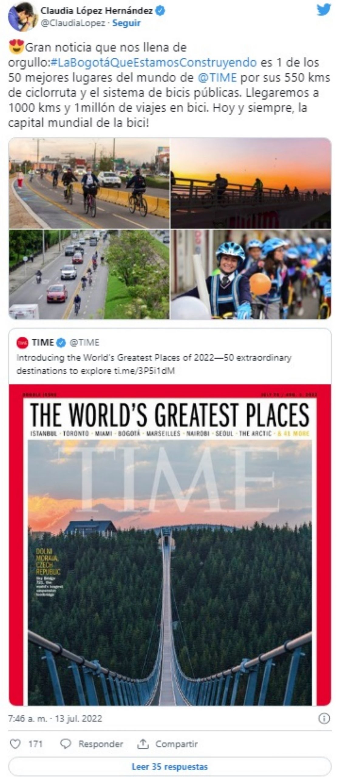 Bogotá es uno de los “mejores lugares en el mundo”, dice la revista TIME 4 Bogota es uno de los mejores lugares en el mundo dice la revista TIME scaled