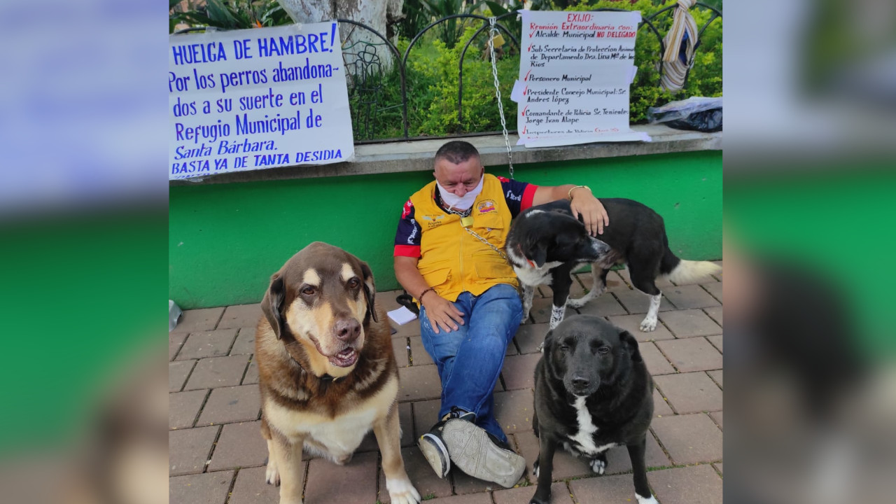 Por los animalitos, hombre está en Huelga de hambre en Santa Bárbara