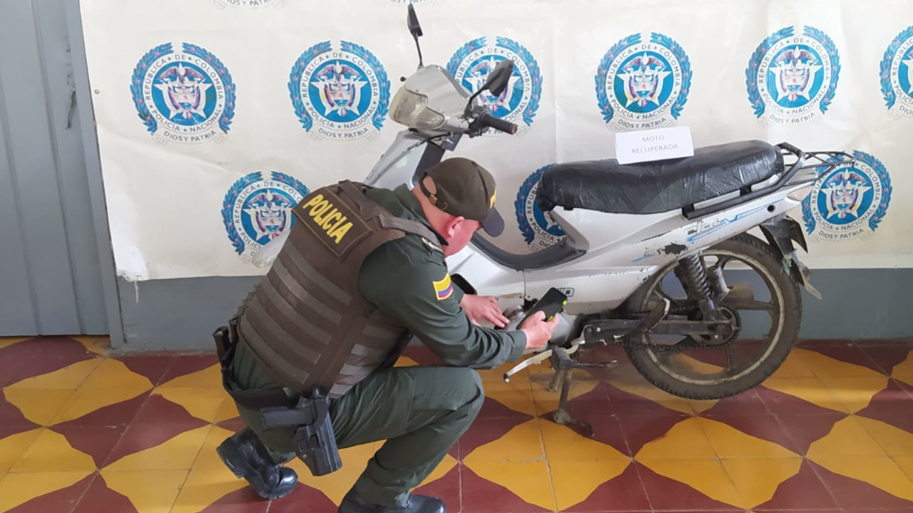 Esta moto se la robaron en Medellín en el 2018 y hoy apareció en Risaralda
