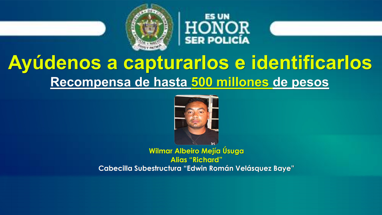 Policía anuncia el aumento de recompensas por los integrantes del 'Clan del Golfo'