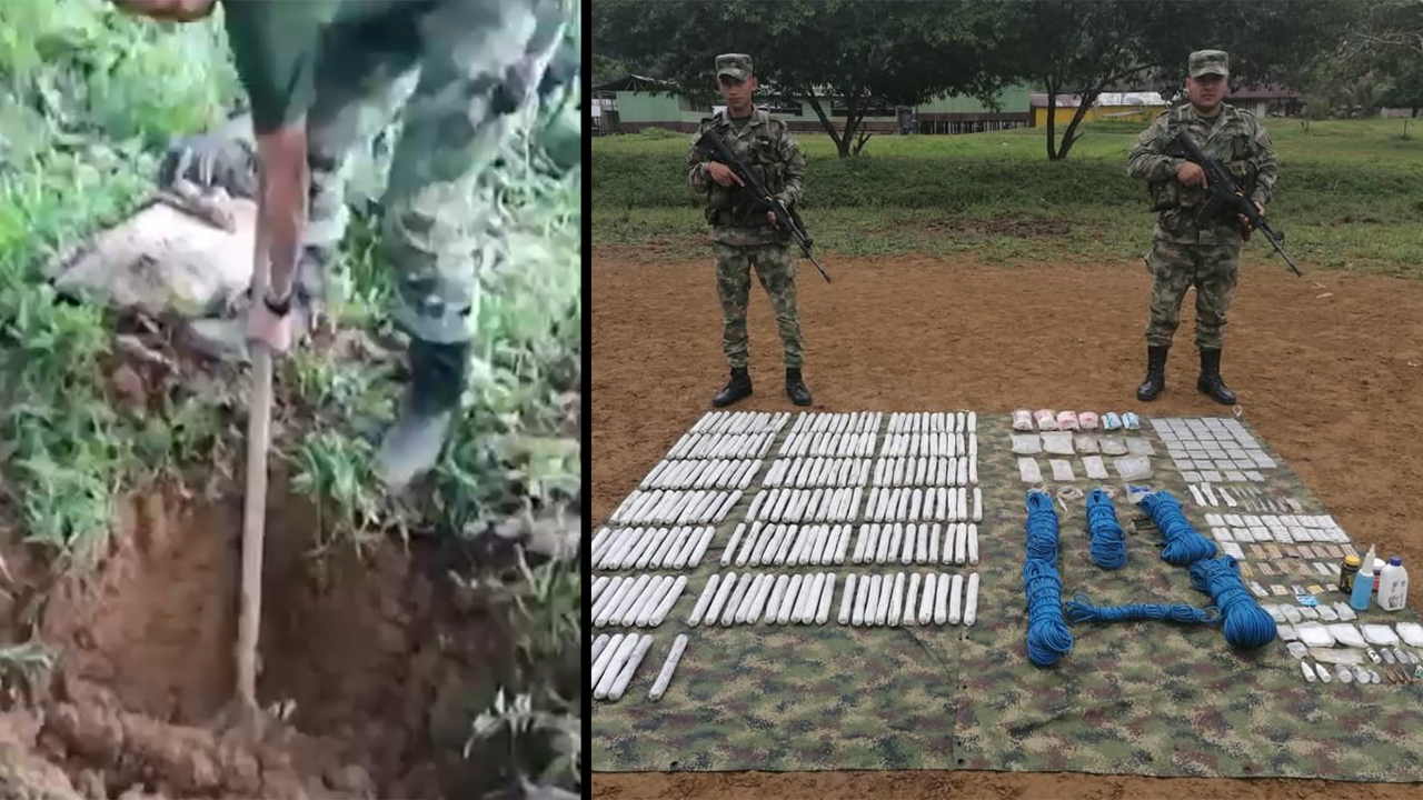 [Video] Soldados le descubrieron una caleta de armas al 'Clan del Golfo' en Urabá