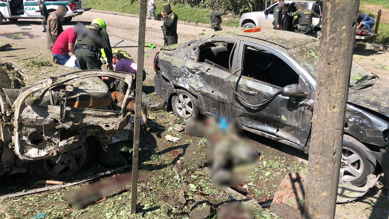 [Video] Murió un policía y un civil que estaban en un puesto de control en Cañasgordas, Antioquia