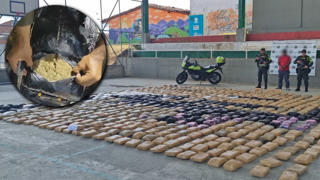 [Fotos y video] Pillaron media tonelada de 'cripa' que venía para Medellín
