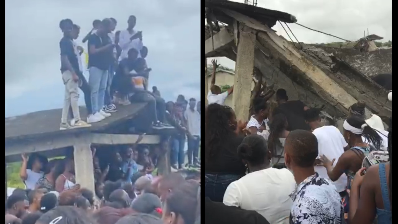 [Video] Le daban el último adiós a un amigo cuando les cayó una bóveda encima, hay 12 lesionados