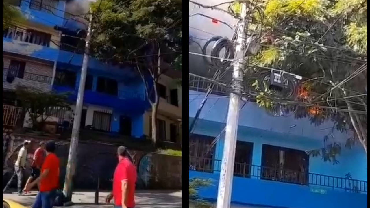 [Video] ¡Qué susto! Se incendió una casa en Aranjuez