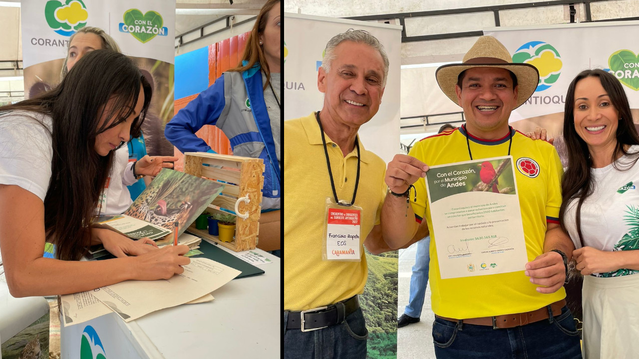 Corantioquia firmó convenios para favorecer a la comunidad del Suroeste en temas de protección ambiental