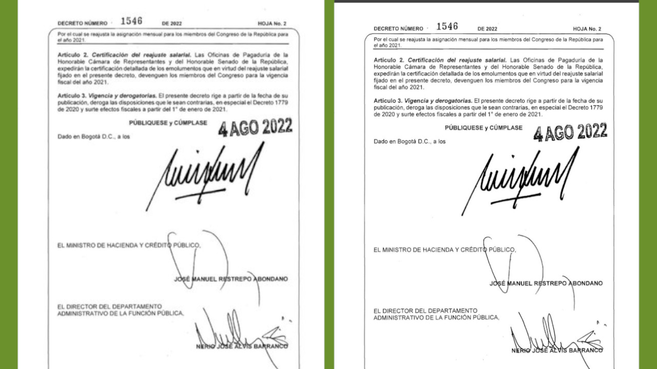 Salario de los congresistas subió a más de $35 millones 2 Decreto salario