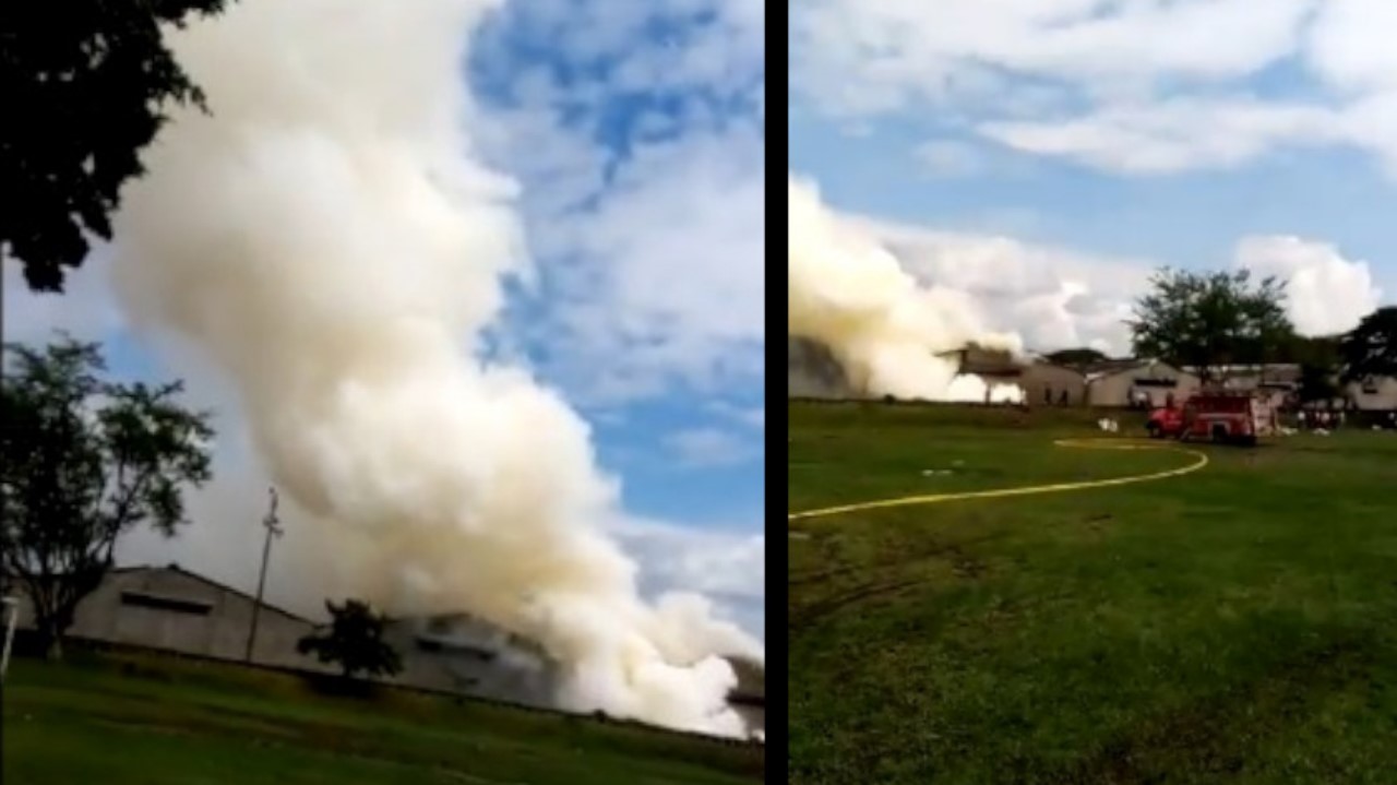 Emergencia en Buga incendio bodega