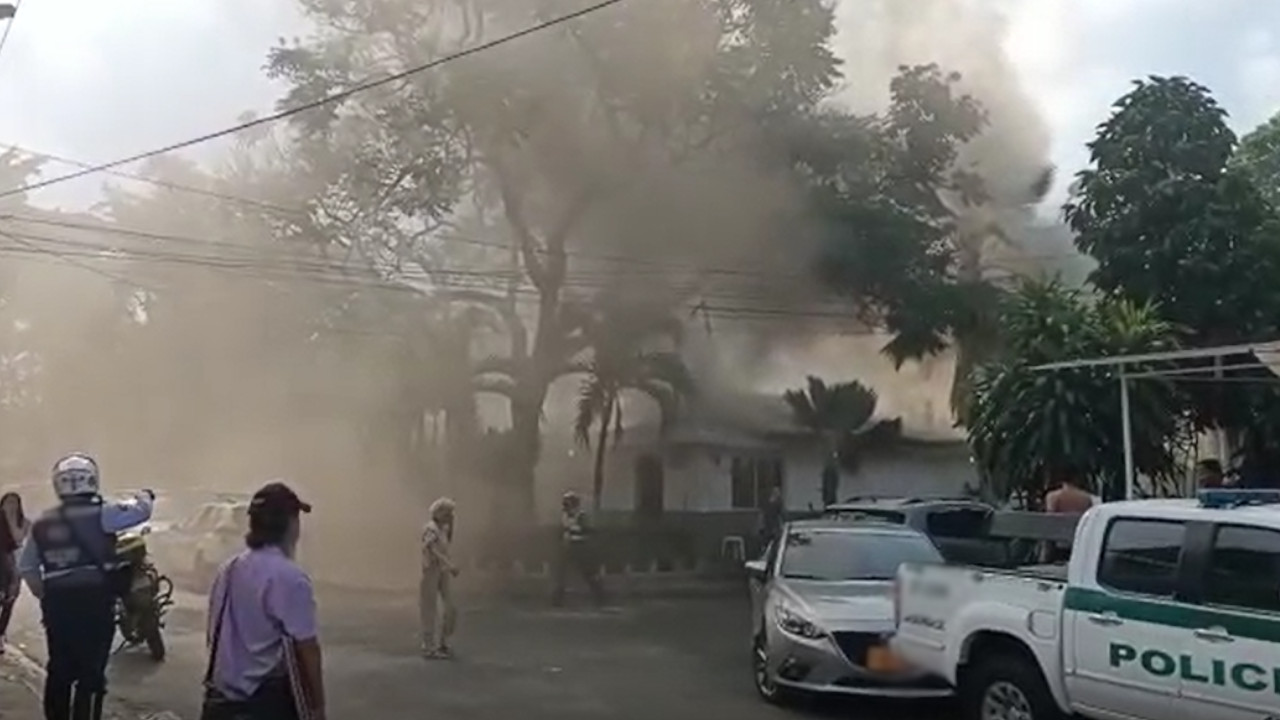 Incendio en estación de Policía de Cali