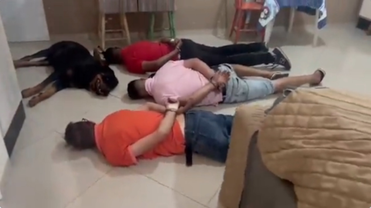 Rottweiler se rinde a la Policía