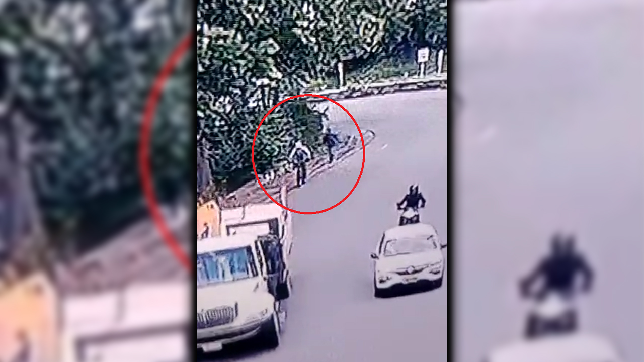 [Video] ¡Qué descaro! Ladrón empujó a un ciclista en Medellín para robarle la 'cicla'