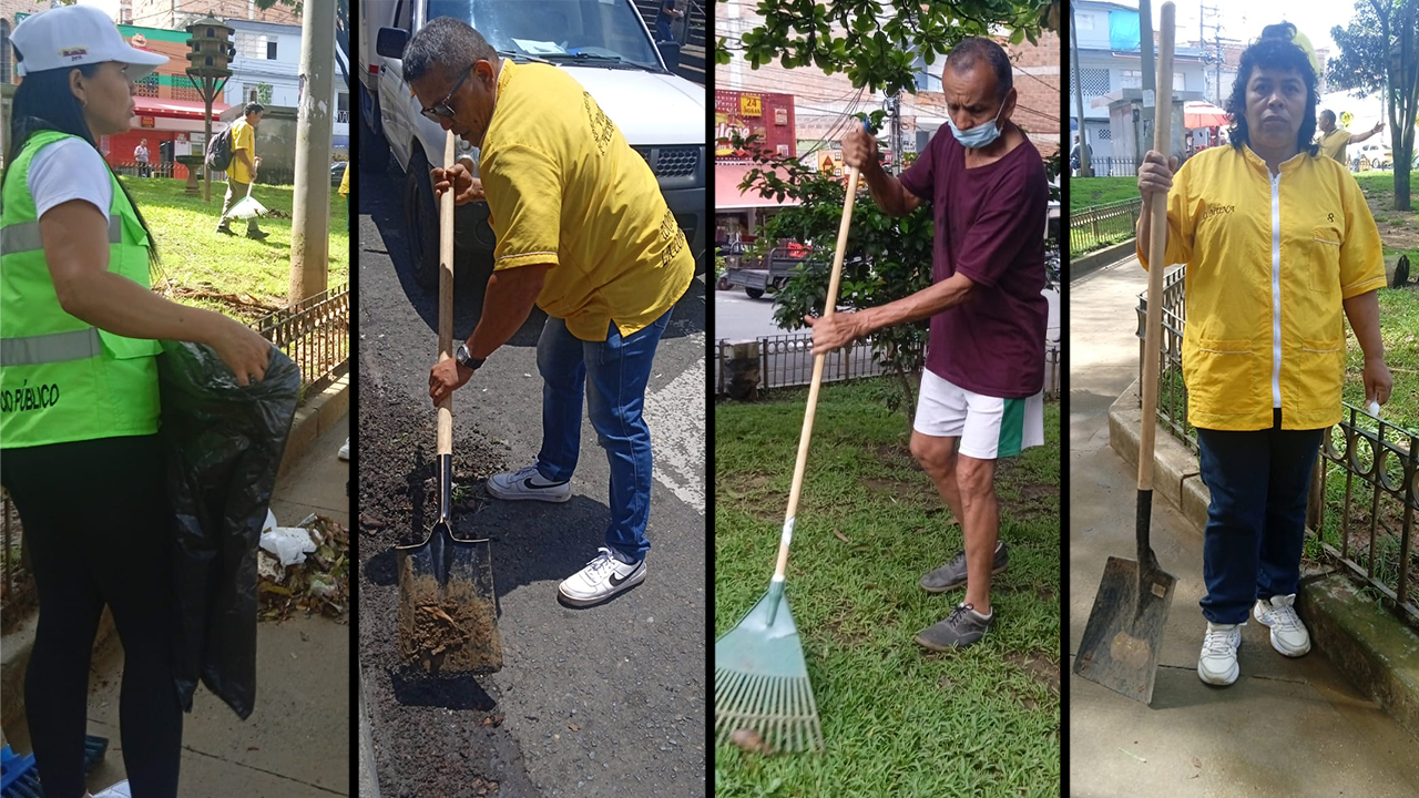 [Video] Venteros en Medellín se unen para limpiar un parque