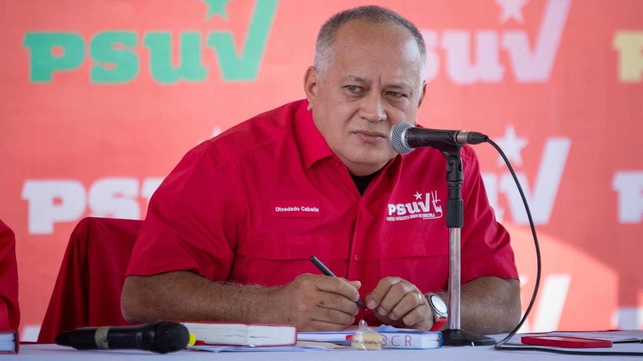 Foto de archivo del primer vicepresidente del oficialista Partido Socialista Unido de Venezuela (PSUV) y número dos del chavismo, Diosdado Cabello. EFE/ Rayner Peña R.