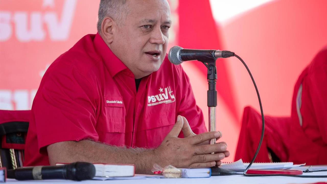 Foto de archivo del primer vicepresidente del oficialista Partido Socialista Unido de Venezuela (PSUV), Diosdado Cabello. EFE/ Rayner Peña R.