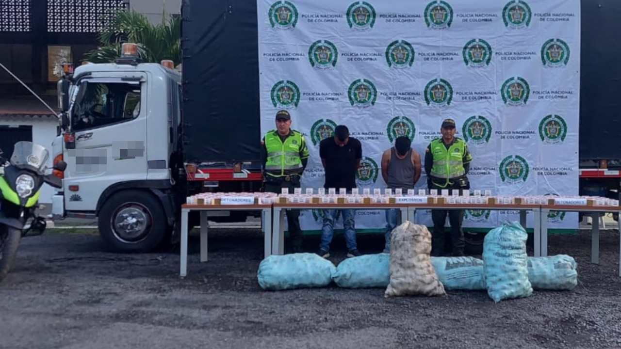 Dijeron que eran costales de papa pero en realidad eran detonadores los que querían ingresar a Medellín