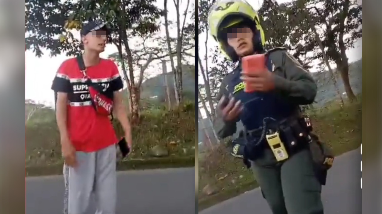 [Video] Patrullera le alega a un joven que no es el mismo de la cédula porque la ropa es distinta